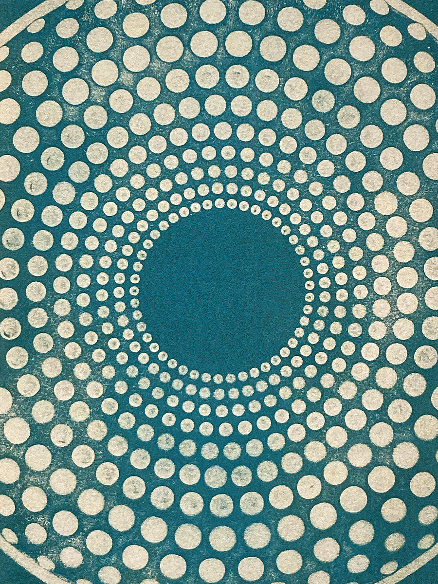 Close-up detailed view of 'Desert Bauhaus XV' Mandala Wall Art print.