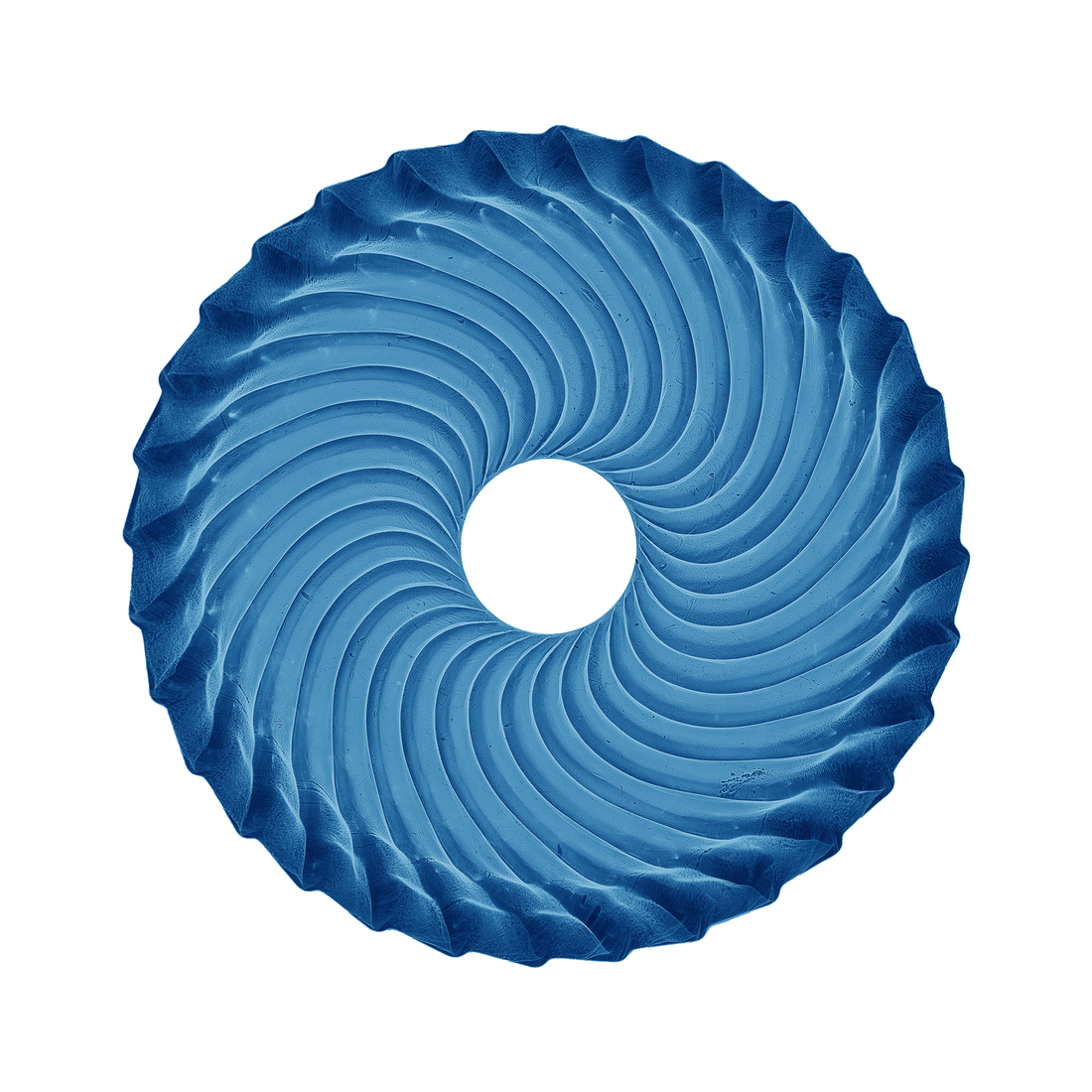 Blue Swirling Mandala Logo for Maxwell Prints.