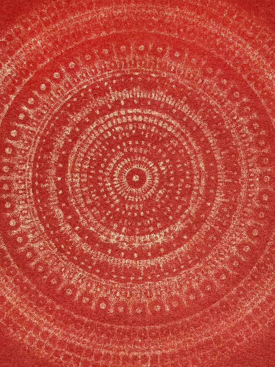 Close-up Detail of Mandala Wall Art titled 'Hampi, India.'