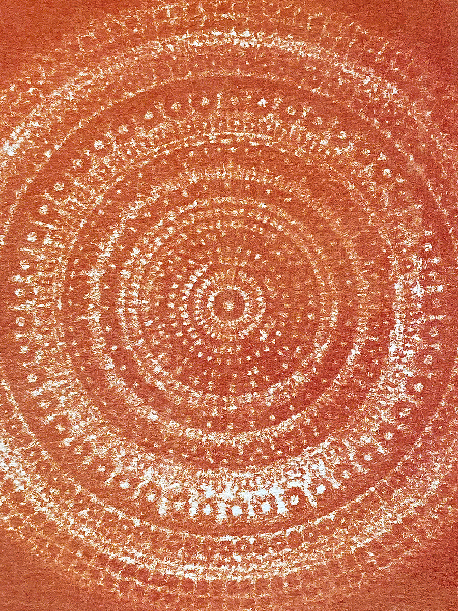 Close-up Detail of Mandala Wall Art titled 'New Delhi, India.'