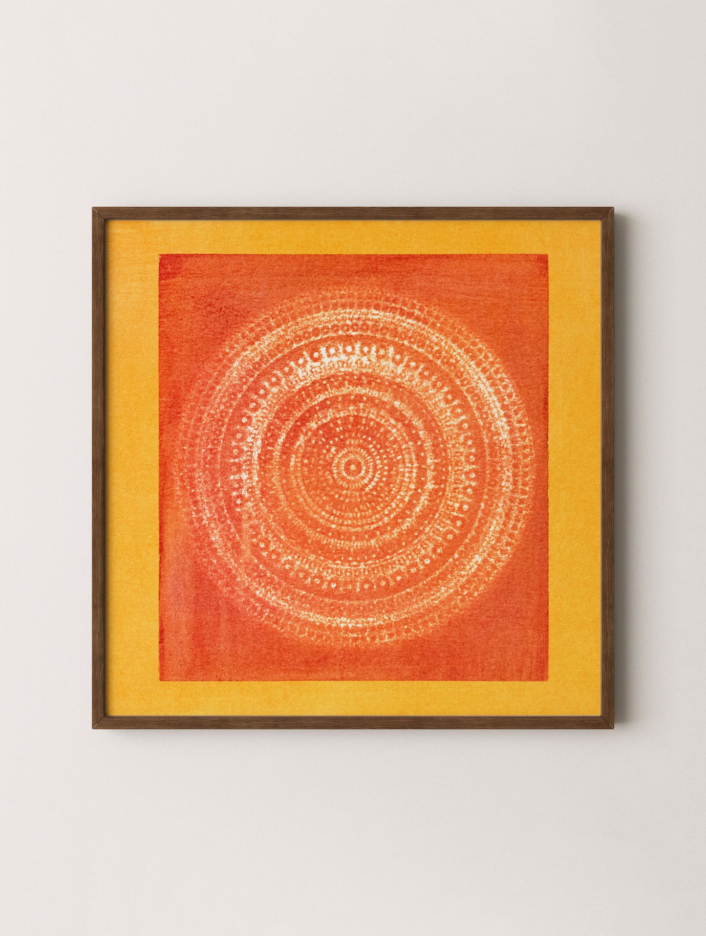New Delhi mandala wall art features vibrant Indian tones and sacred geometry, inspired by the rich heritage of India’s capital.