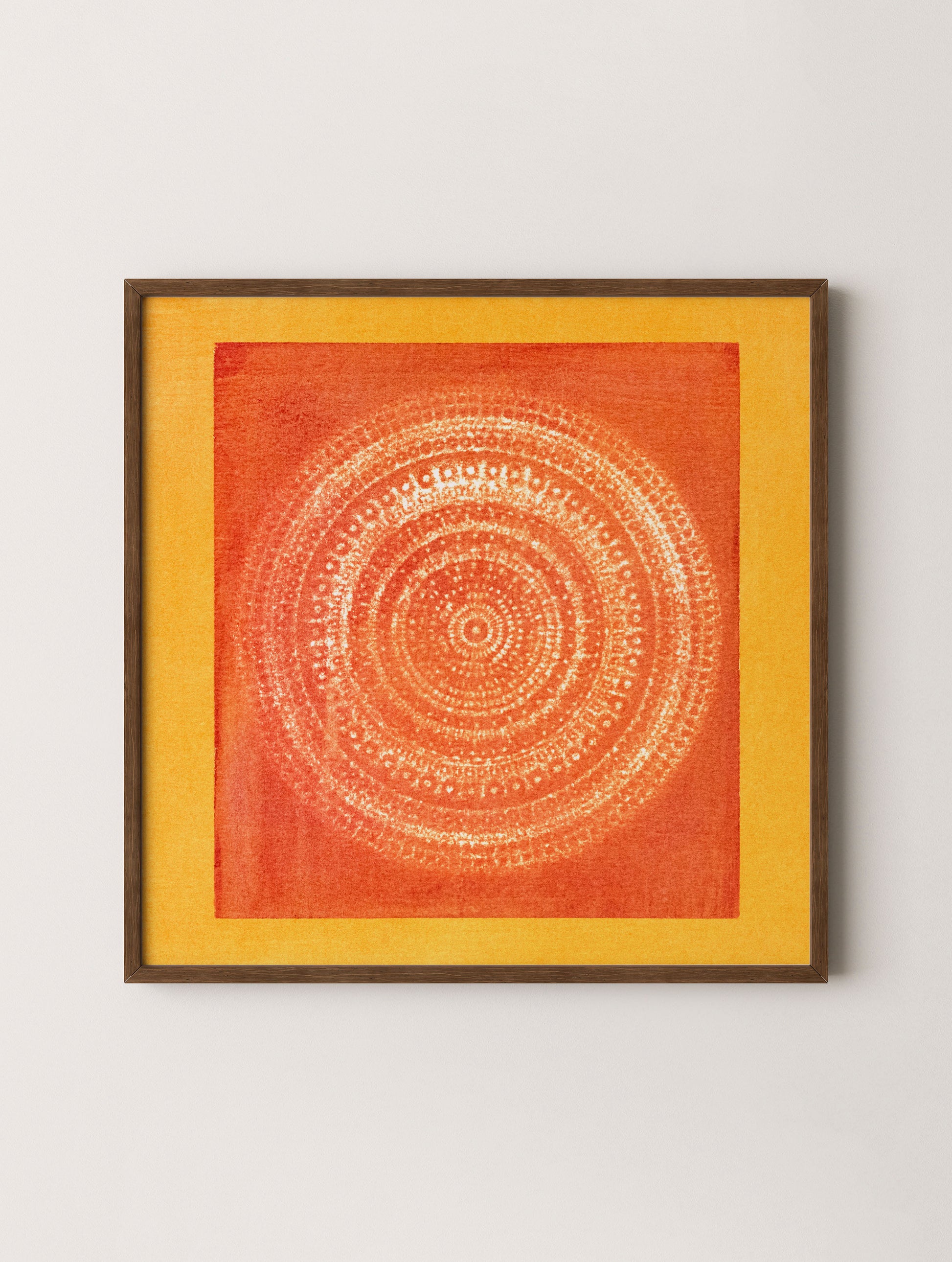 New Delhi mandala wall art features vibrant Indian tones and sacred geometry, inspired by the rich heritage of India’s capital.