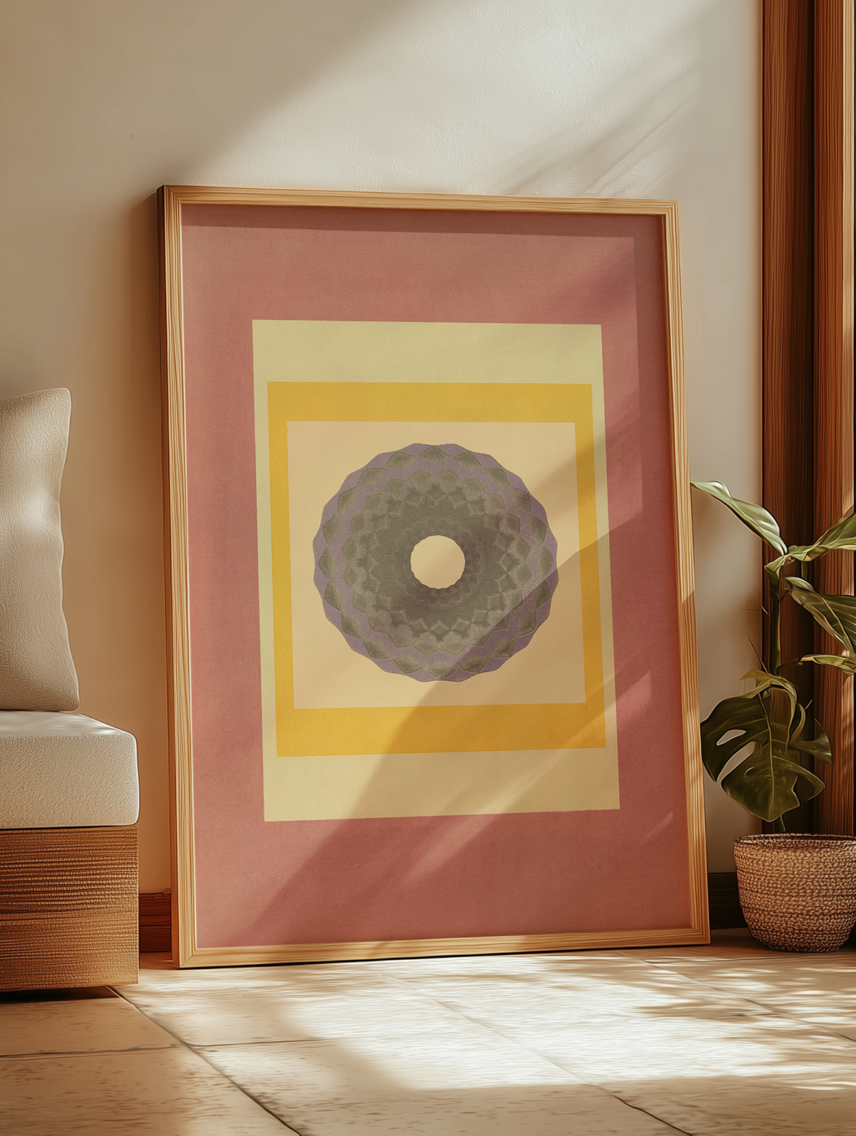 Tropical Bauhaus III - Mandala Print