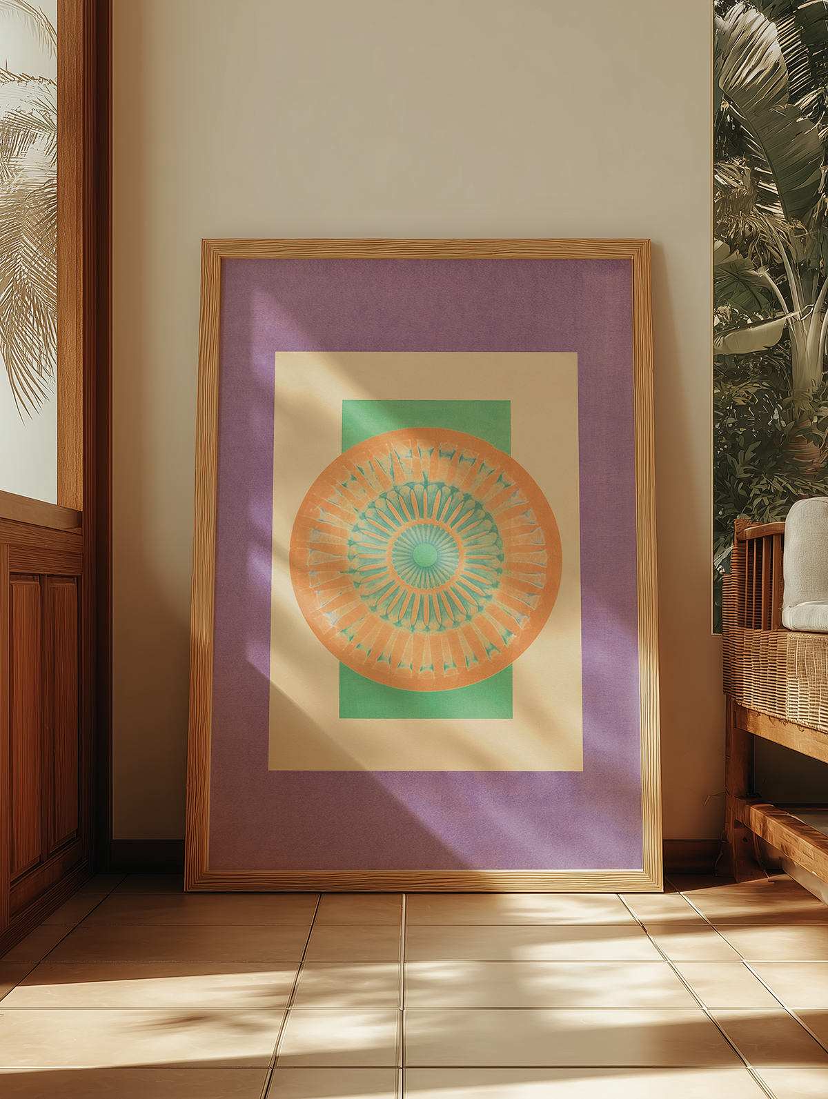 Tropical Bauhaus II - Mandala Print