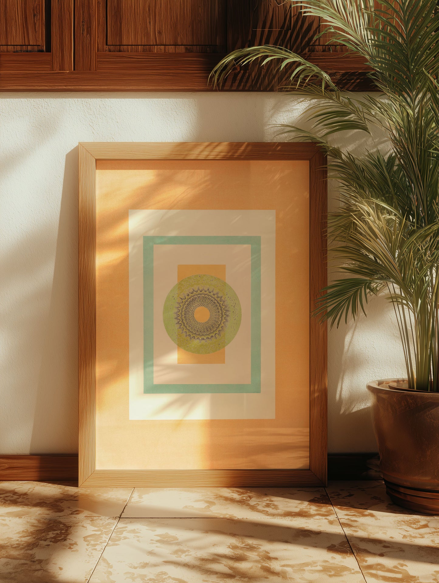 Tropical Bauhaus IV - Mandala Print