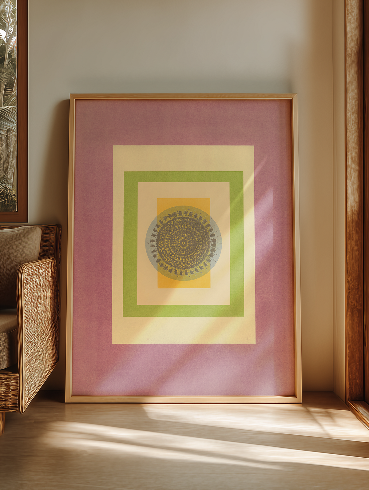 Tropical Bauhaus I - Mandala Print