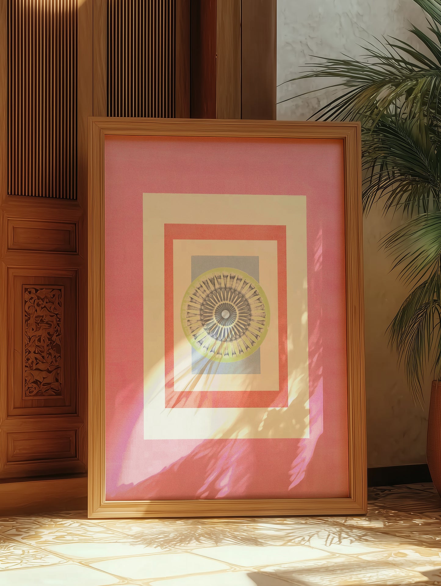 Tropical Bauhaus V - Mandala Print