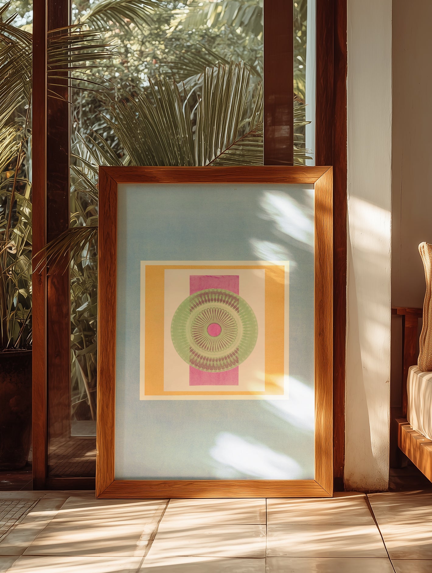 Tropical Bauhaus XII - Mandala Print