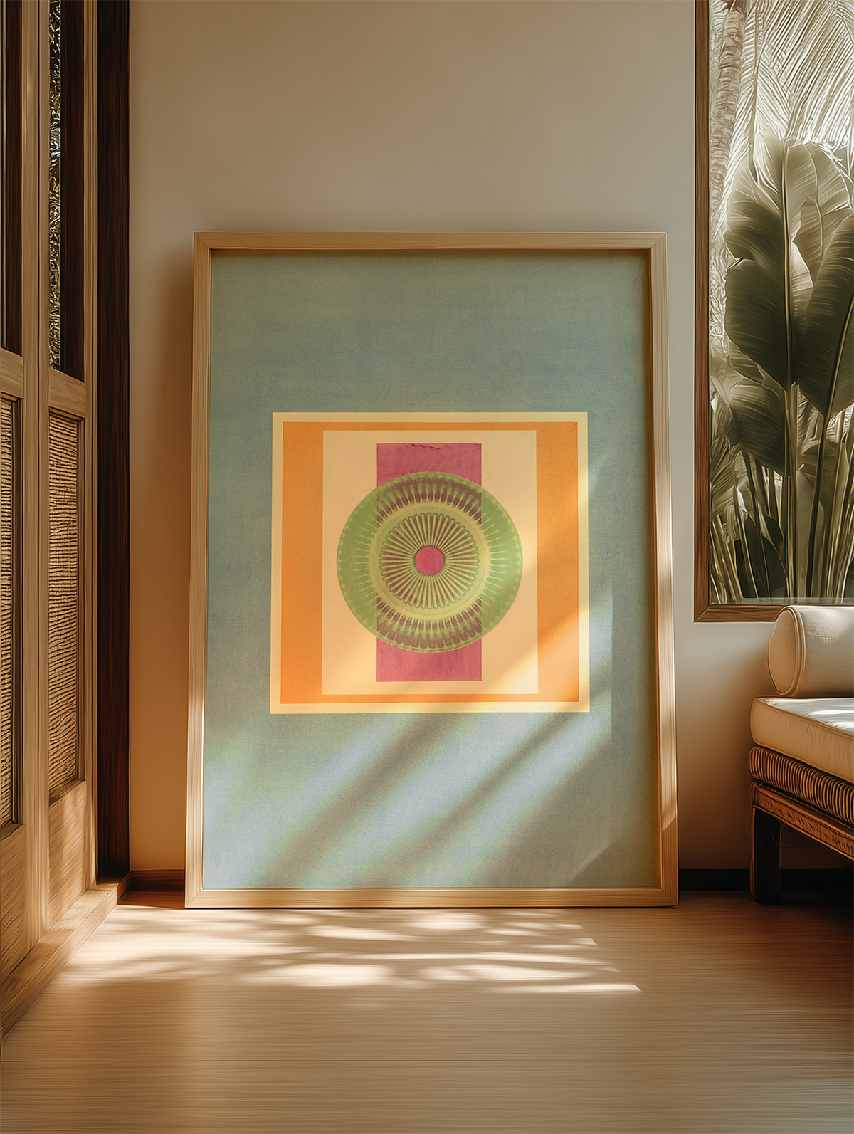 Tropical Bauhaus XII - Mandala Print