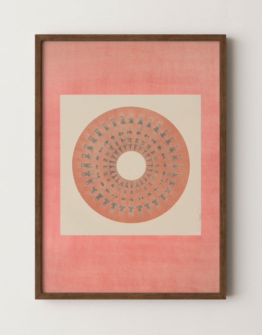 Tropical Bauhaus X - Mandala Print