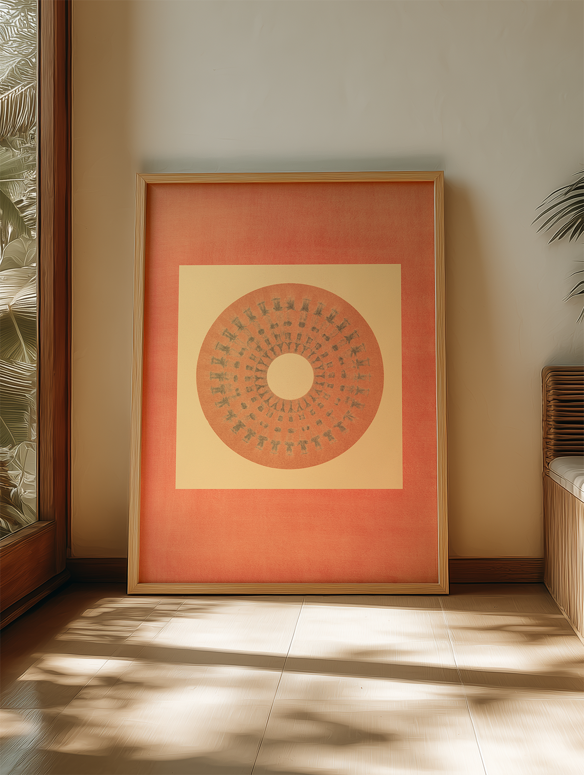 Tropical Bauhaus X - Mandala Print
