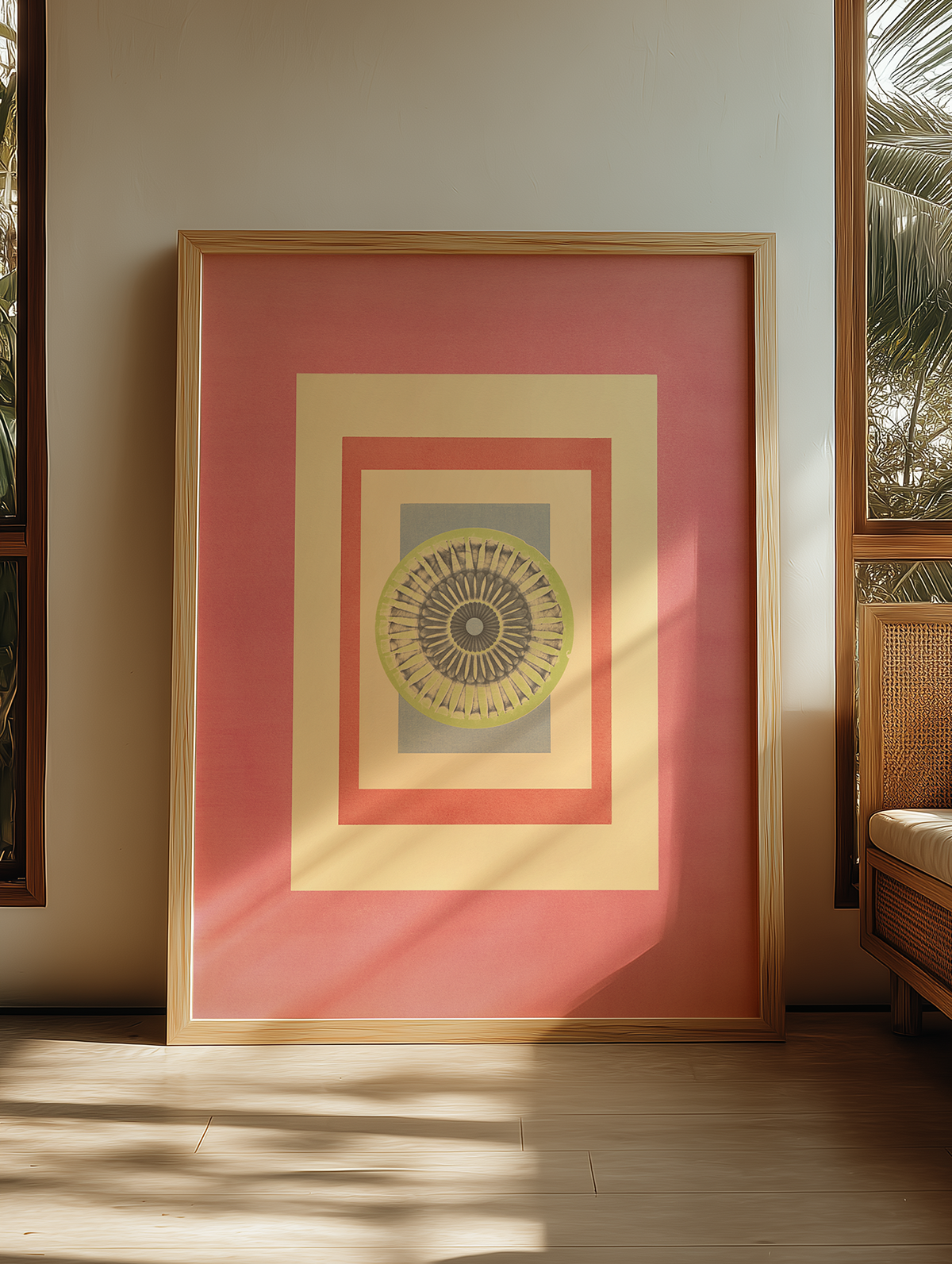 Tropical Bauhaus V - Mandala Print